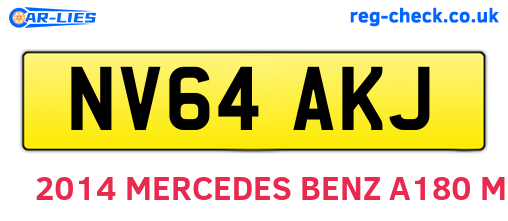 NV64AKJ are the vehicle registration plates.
