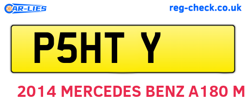 P5HTY are the vehicle registration plates.