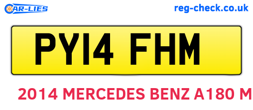 PY14FHM are the vehicle registration plates.