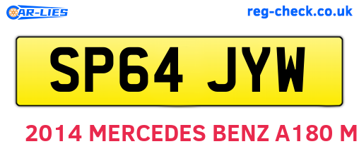 SP64JYW are the vehicle registration plates.