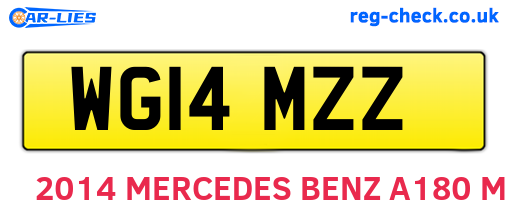 WG14MZZ are the vehicle registration plates.