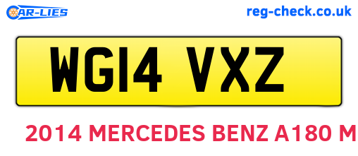 WG14VXZ are the vehicle registration plates.