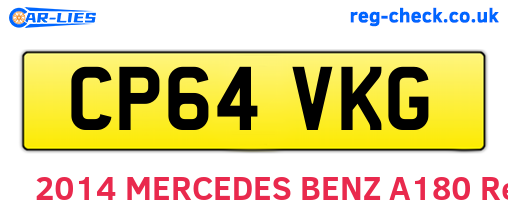 CP64VKG are the vehicle registration plates.