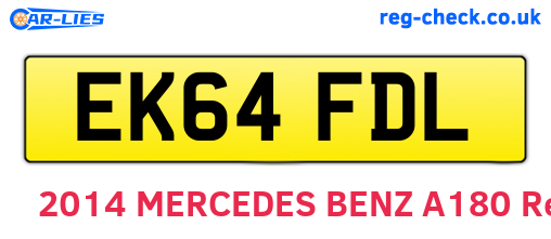 EK64FDL are the vehicle registration plates.
