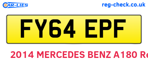 FY64EPF are the vehicle registration plates.
