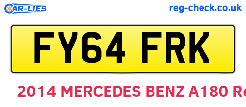 FY64FRK are the vehicle registration plates.