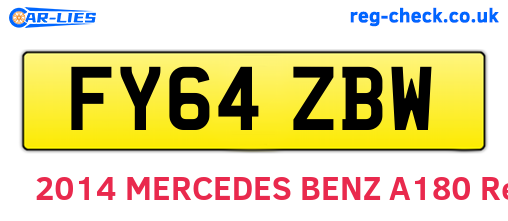 FY64ZBW are the vehicle registration plates.