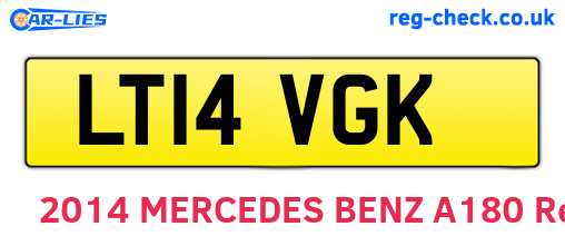LT14VGK are the vehicle registration plates.