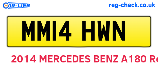 MM14HWN are the vehicle registration plates.
