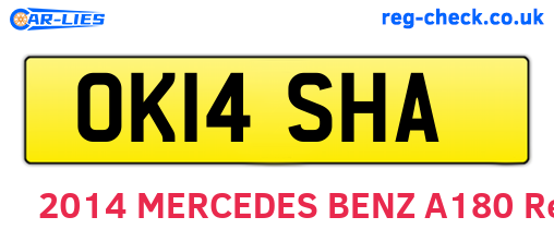 OK14SHA are the vehicle registration plates.