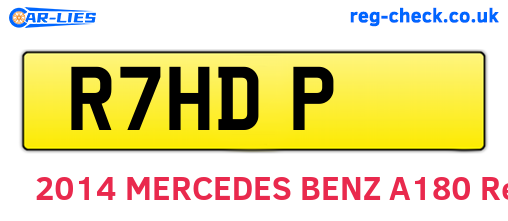 R7HDP are the vehicle registration plates.