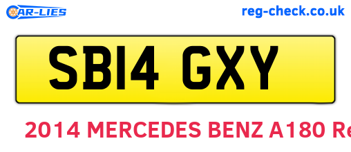 SB14GXY are the vehicle registration plates.