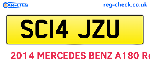 SC14JZU are the vehicle registration plates.