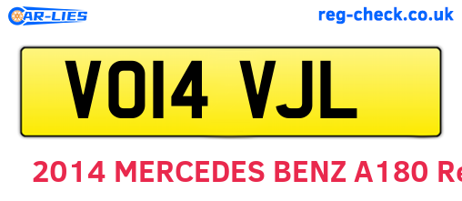VO14VJL are the vehicle registration plates.