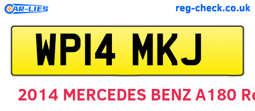 WP14MKJ are the vehicle registration plates.