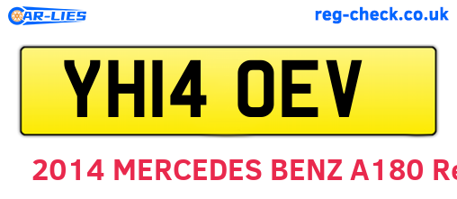 YH14OEV are the vehicle registration plates.