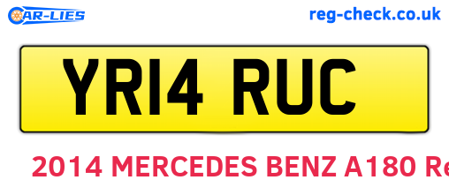 YR14RUC are the vehicle registration plates.