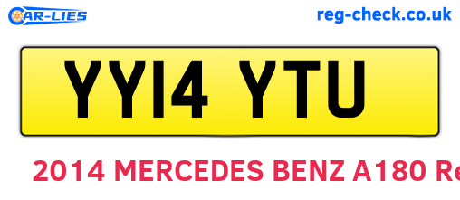 YY14YTU are the vehicle registration plates.
