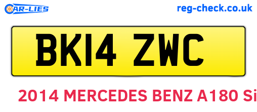 BK14ZWC are the vehicle registration plates.