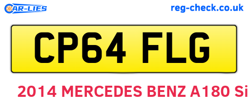 CP64FLG are the vehicle registration plates.