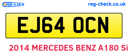 EJ64OCN are the vehicle registration plates.