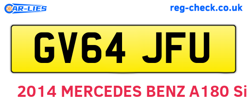 GV64JFU are the vehicle registration plates.