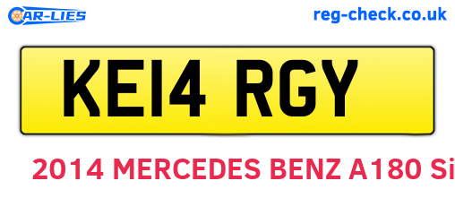 KE14RGY are the vehicle registration plates.