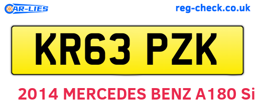 KR63PZK are the vehicle registration plates.