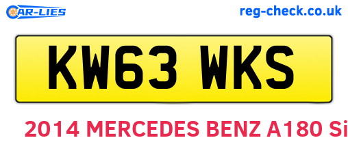 KW63WKS are the vehicle registration plates.