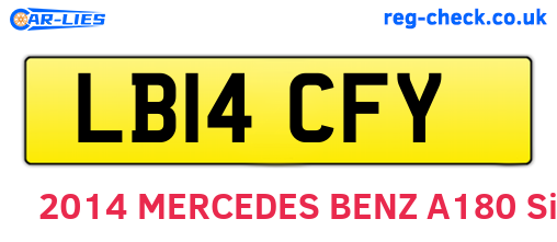 LB14CFY are the vehicle registration plates.