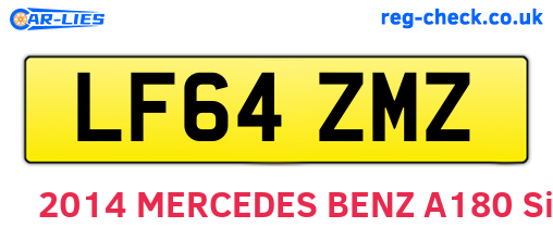 LF64ZMZ are the vehicle registration plates.