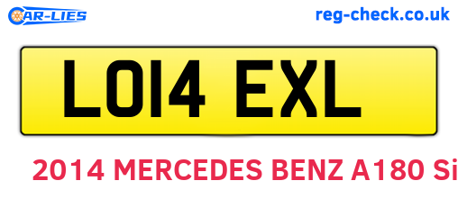 LO14EXL are the vehicle registration plates.