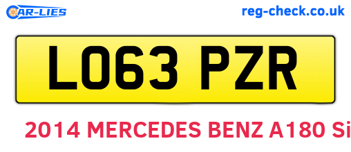 LO63PZR are the vehicle registration plates.