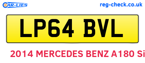LP64BVL are the vehicle registration plates.