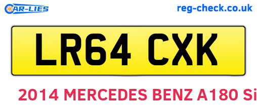 LR64CXK are the vehicle registration plates.