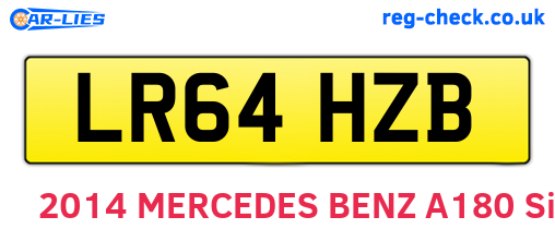 LR64HZB are the vehicle registration plates.