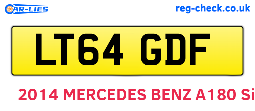 LT64GDF are the vehicle registration plates.