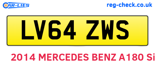 LV64ZWS are the vehicle registration plates.