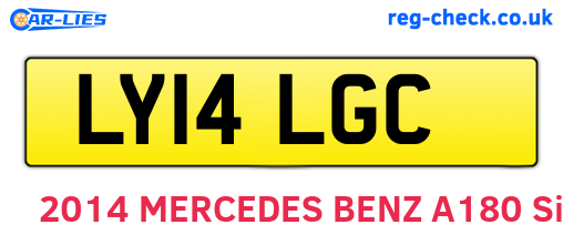 LY14LGC are the vehicle registration plates.