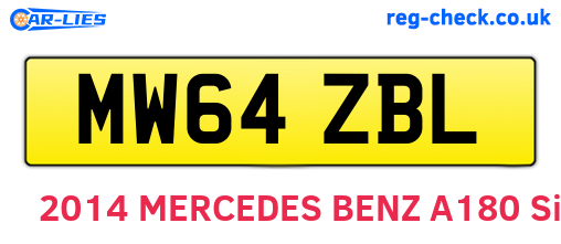 MW64ZBL are the vehicle registration plates.