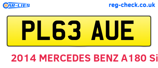 PL63AUE are the vehicle registration plates.