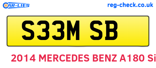 S33MSB are the vehicle registration plates.