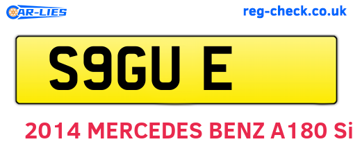 S9GUE are the vehicle registration plates.
