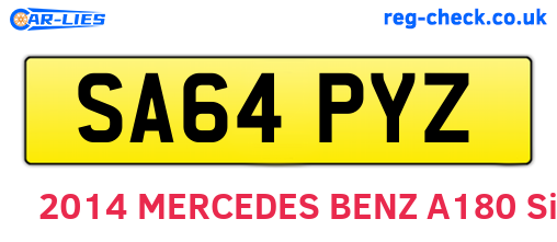 SA64PYZ are the vehicle registration plates.