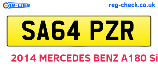SA64PZR are the vehicle registration plates.