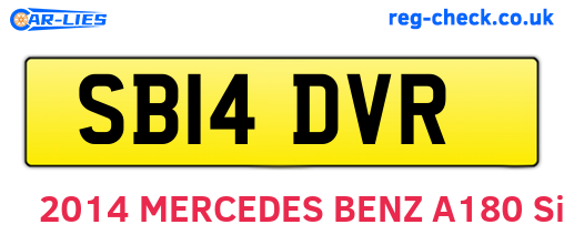 SB14DVR are the vehicle registration plates.