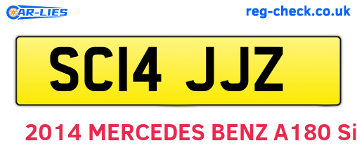 SC14JJZ are the vehicle registration plates.