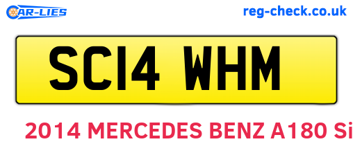 SC14WHM are the vehicle registration plates.