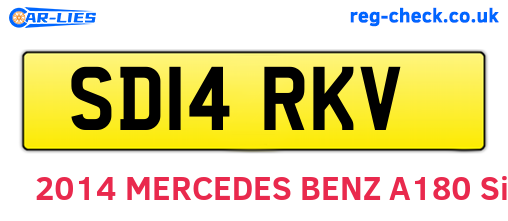 SD14RKV are the vehicle registration plates.