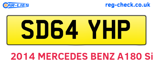 SD64YHP are the vehicle registration plates.